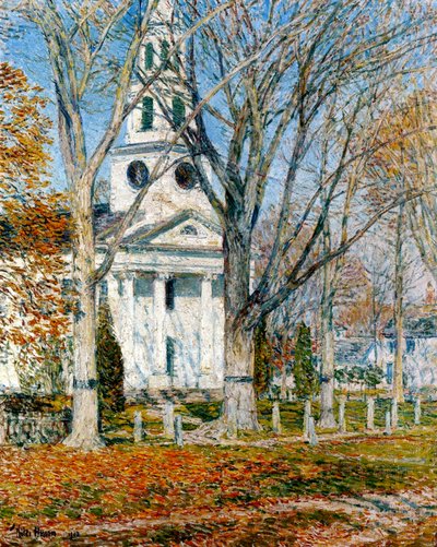 Kirke ved Old Lyme af Childe Frederick Hassam