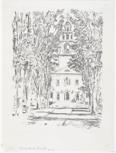 Colonial Church, Gloucester af Childe Frederick Hassam