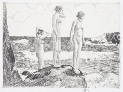 Dybhavsbadere af Childe Frederick Hassam