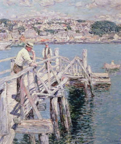 Dock Scene, Gloucester af Childe Frederick Hassam