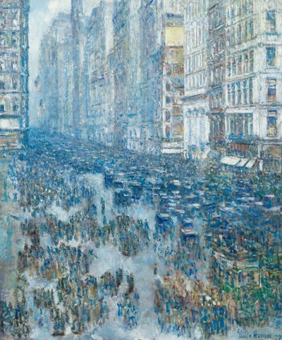 Femte avenue af Childe Frederick Hassam