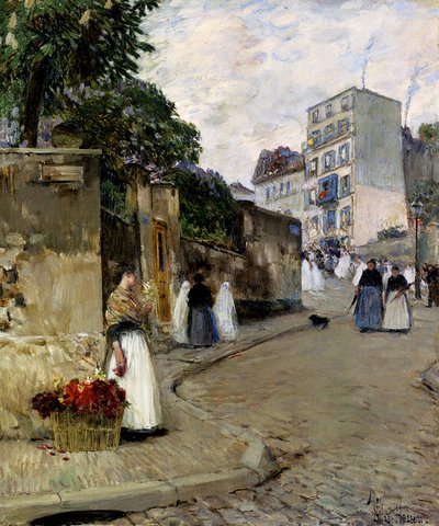 Montmartre, Paris af Childe Frederick Hassam