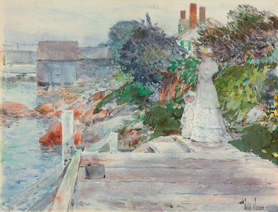 Ocean Front, Gloucester, Massachusetts, ca. 1890-95 (akvarel på papir) af Childe Frederick Hassam
