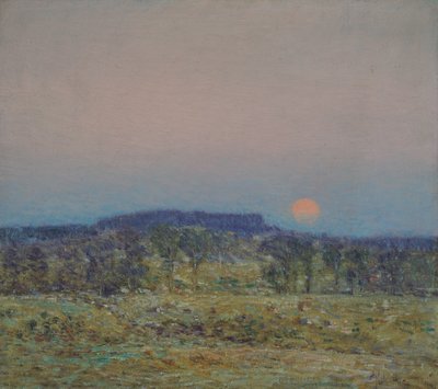 September Måneopgang af Childe Frederick Hassam