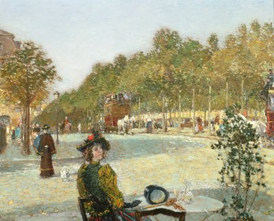 September Sunlight, Paris (olie på lærred) af Childe Frederick Hassam