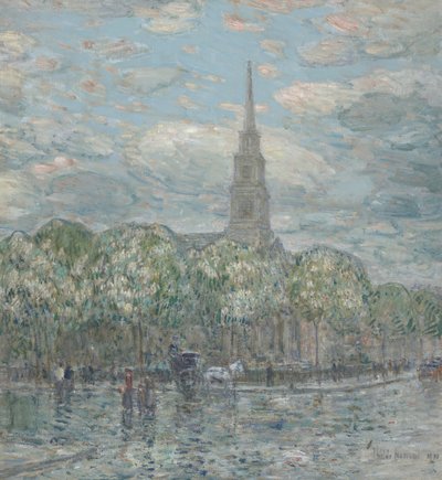 Markus i Bowery af Childe Frederick Hassam