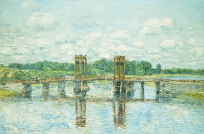 Toll Bridge, New Hampshire, nær Exeter af Childe Frederick Hassam