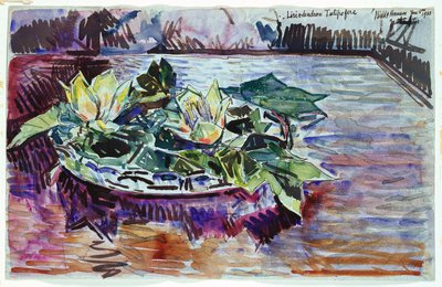 Tulipaner i en skål af Childe Frederick Hassam