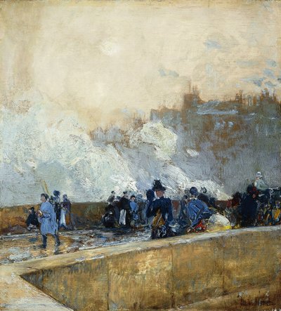 Blæsende dag, Paris af Childe Frederick Hassam