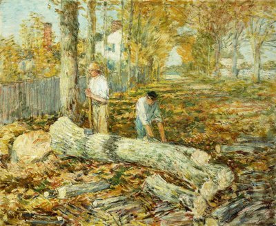 Træhuggere (Den gamle Elm) af Childe Frederick Hassam