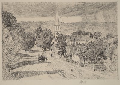 En landsby i Vermont af Childe Hassam