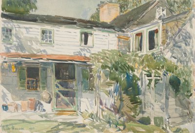 Bagsiden af det gamle hus af Childe Hassam