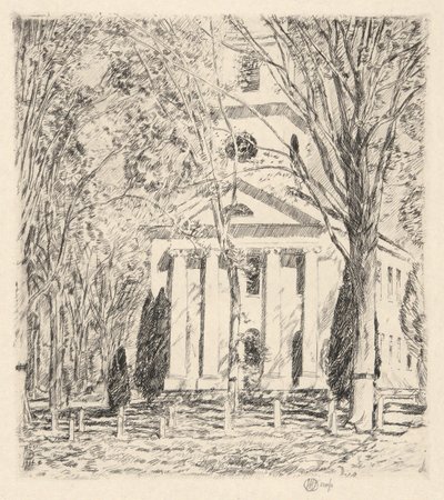 Kirke ved Old Lyme, 1924 af Childe Hassam