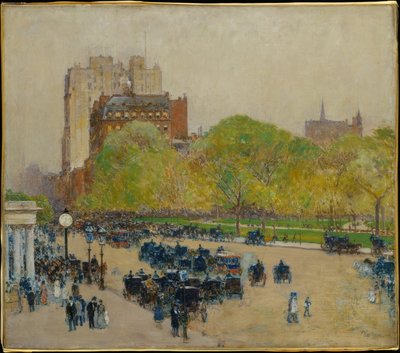 Forårsmorgen i hjertet af byen af Childe Hassam