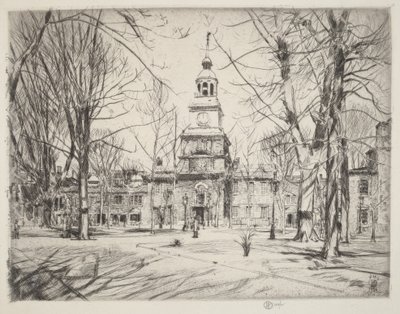 Independence Hall af Childe Hassam