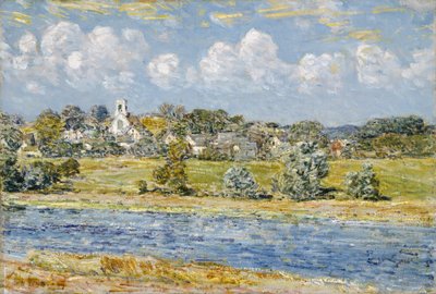 Landskab ved Newfields, New Hampshire af Childe Hassam