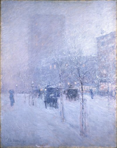 Sent på eftermiddagen, New York, vinter af Childe Hassam