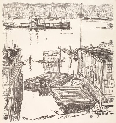North River af Childe Hassam