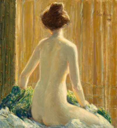 Nøgen, siddende af Childe Hassam