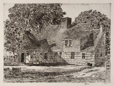 Det gamle Dominy-hus af Childe Hassam