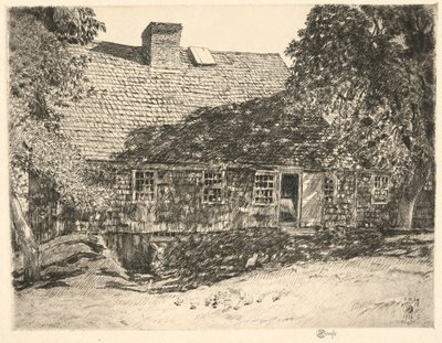 Old Mulford House, Easthampton, 1926 af Childe Hassam