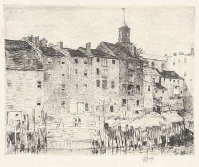 Gamle varehuse, Portsmouth af Childe Hassam