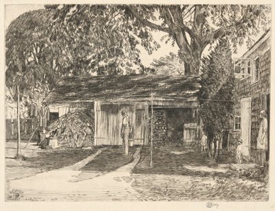 Old Woodshed, Easthampton, 1929 af Childe Hassam