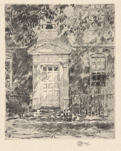 Portsmouth døråbning af Childe Hassam