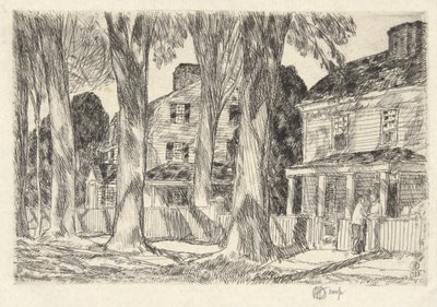 Sunlight Village Street, 1925 af Childe Hassam