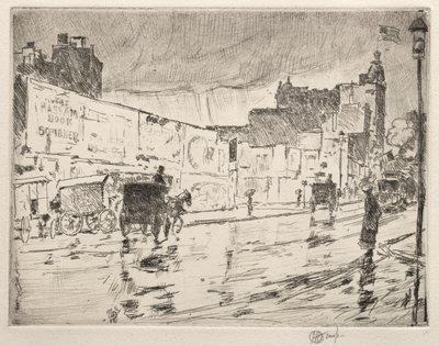 The Billboards, New York, 1896. af Childe Hassam