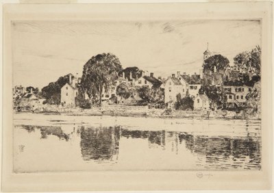 Skorstenene, Portsmouth, 1915 af Childe Hassam