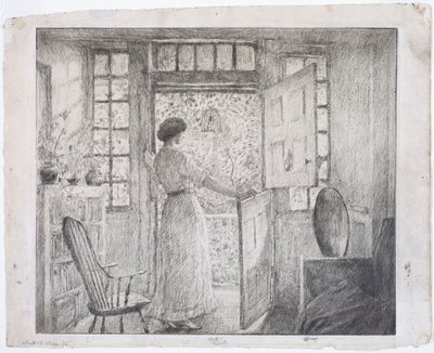 Den hollandske dør (recto), den græske dans (verso) af Childe Hassam