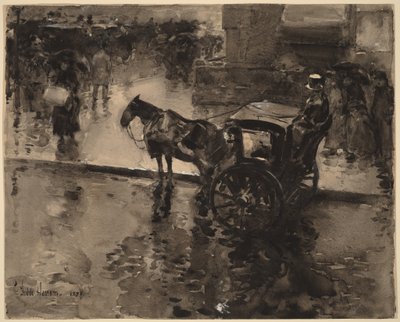 Floden på avenuen af Childe Hassam