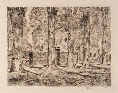 The Village Elms, Easthampton af Childe Hassam