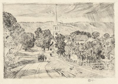 Vermont Village, 1923 af Childe Hassam