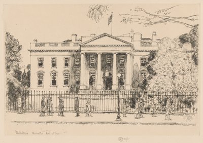 Det Hvide Hus, Washington, 1925 af Childe Hassam