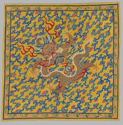 Indpakning til billedtæppet rulle Blanding af klart og mudret vand ved krydset mellem Jing og Wei-floderne af China, Qing dynasty