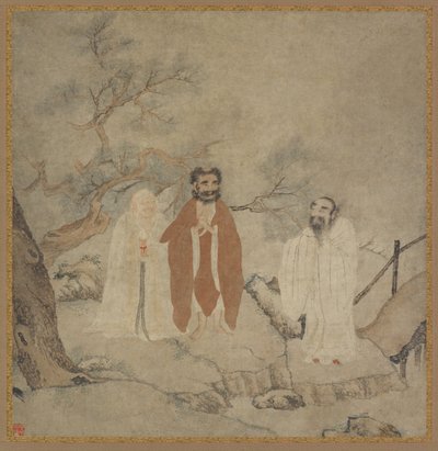 Sakyamuni, Laozi og Confucius, mellem 1368 og 1644 af Chinese Master