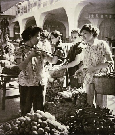 Det kinesiske marked, Shanghai af Chinese Photographer