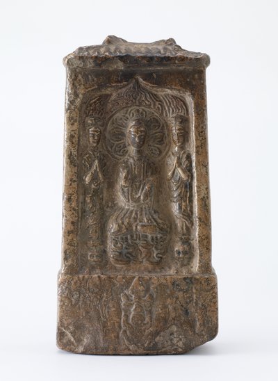 Buddhistisk tavle i form af en miniaturehelligdom, Opdelingsperiode, ca. 520 e.Kr af Chinese School