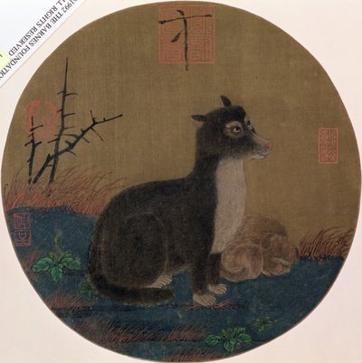 Hunde, Hui-Tsung-dynastiet, 1100-35 af Chinese School