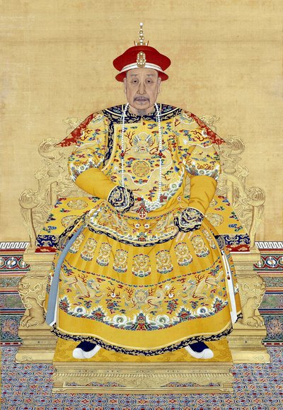 Kejser Qianlong i alderdommen (1711-1799) af Chinese School