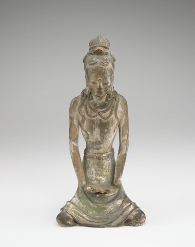 Figur af en Bodhisattva (keramik) af Chinese School