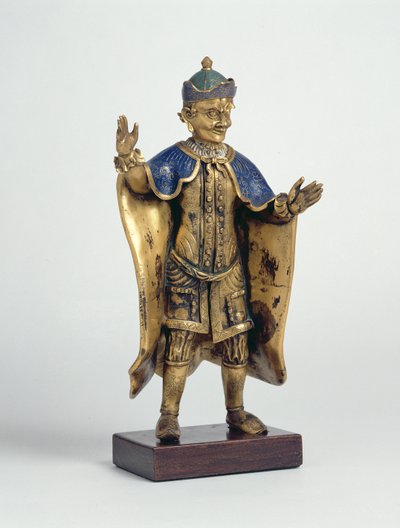 Udlænding med strakte arme (cloisonne-emalje) af Chinese School