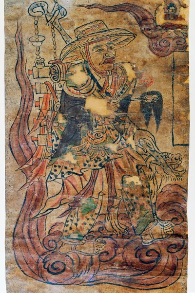 Pilgrimsmunk, miniature, Dunhuang, kinesisk civilisation, 9. århundrede af Chinese School