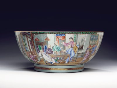 Rare and massive punchbowl, c.1775dani af Chinese School