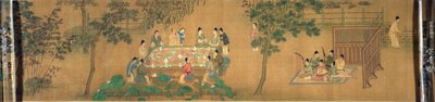 Lærde" Samling i en bambushave af Chinese School