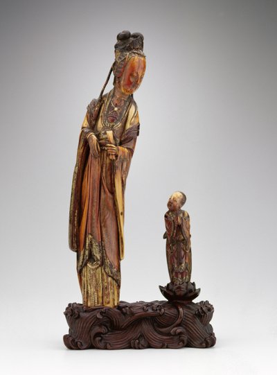 Stående gruppe af He Xiangu og ledsager, Ming-dynastiet, 1580-1644 af Chinese School