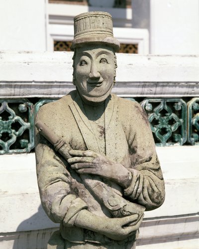 Statue af en europæisk soldat af Chinese School