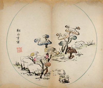 Ti Bamboo Studio Prints, 1643 (træblok) af Chinese School